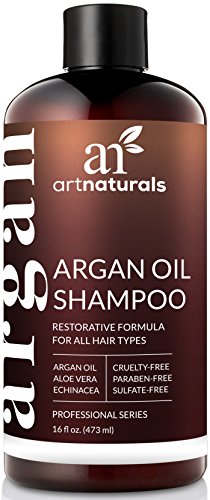 ArtNaturals Moroccan Argan Oil Shampoo - (12 Fl Oz / 355ml) - Moisturizing, Volumizing Sulfate Free Shampoo for Women, Men and Teens - Used for Colored and All Hair Types, Anti-Aging Hair Care