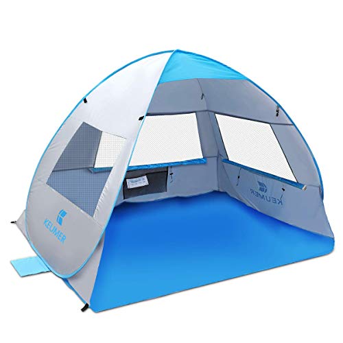 SGODDE Large Pop Up Beach Tent 2019 New Anti UV Sun Shelter Tents Portable Automatic Baby Beach Tent Instant Easy Outdoor Cabana for 3-4 Persons for Family Adults