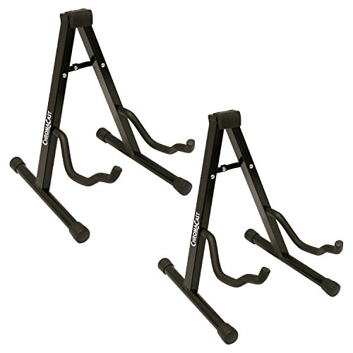 ChromaCast CC-MINIGS-2PK Universal Folding Guitar Stand with Secure Lock 2 Pack