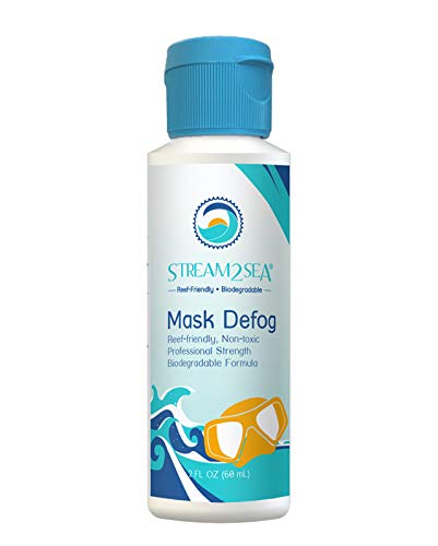 Stream2Sea Reef Friendly Mask Defog, Non-Toxic Anti-Fog Biodegradable Formula, Great for Scuba Divers, Ski Goggles, Sports Masks and Safety Goggles 2 oz