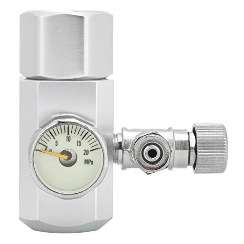 Aquarium CO2 Regulator Single Fish Tank CO2 Pressure Gauge Adjustable Pressure Aquatic Plant CO2 System (W21.8)