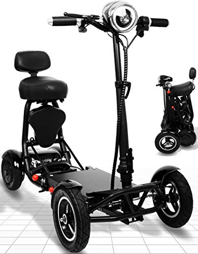 Ephesus S5 —New 2020 Model— Electric Mobility Scooter |Foldable, Lightweight, Battery Power| (Black)