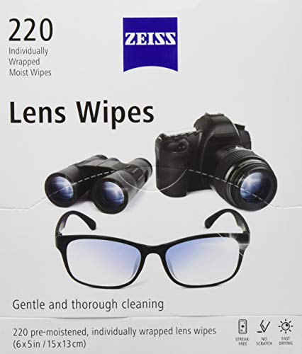 Zeiss Lens Wipes, 220 ct, White