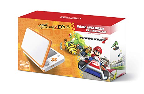 New Nintendo 2DS XL Handheld Game Console - Orange + White With Mario Kart 7 Pre-installed - Nintendo 2DS