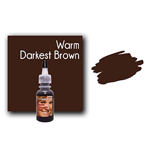 Microblading Supplies Custom Cosmetic Colors Warm Darkest Brown EYEBROW Permanent Makeup Pigment Cosmetic Tattoo Ink 1/2oz