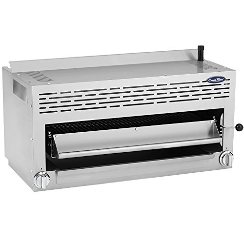 ATOSA US CookRite ATSB-36 Commercial Cheese Melter Salamander Broiler Infrared Raclette Countertop Grill Natural Gas 36'- 43,000 BTU