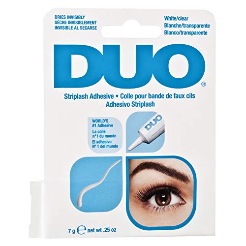 DUO Strip Lash Adhesive White/Clear, for strip false eyelash, 0.25 oz