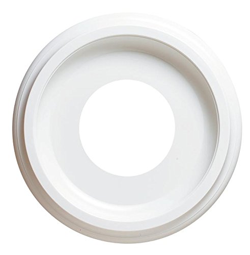 10 Inch Molded Plastic Ceiling White Finish Medallion for Light Fixtures and Ceiling Fans