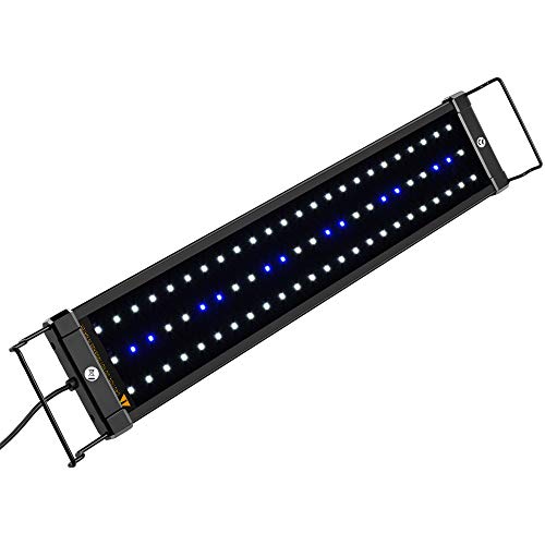 NICREW ClassicLED Aquarium Light, Fish Tank Light with Extendable Brackets, White and Blue LEDs, Size 18 to 24 Inch, 11 Watts