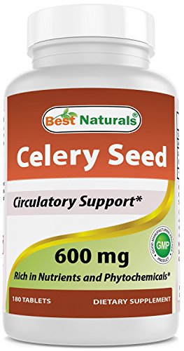 Best Naturals Celery Seed 600 Mg Tablet, 180 Count (817716014401)