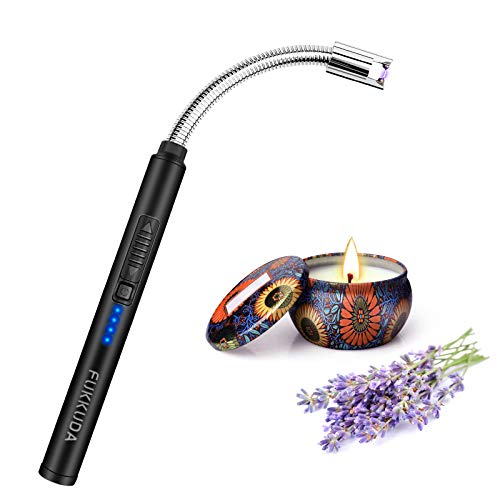 FUKKUDA Electric Candle Lighter Grill Lighter USB Rechargeable Lighter with 360 ° Flexible Neck Windproof for Camping Lighter Outdoor BBQ Lighter