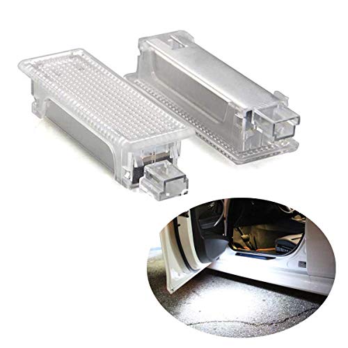 iJDMTOY (2) 18-SMD LED Side Door Courtesy Lamp Assy Compatible with BMW 1 3 5 6 7 Series Z4 X3 X5 X6, OEM Replacement, Powered by Xenon White LED Lights & CAN-Bus Error Free