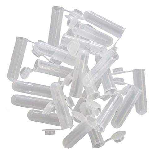 Aysekone 50 Pack 5ml Non-Sterile Plastic EP Vial Sample Tubes Storage Container Centrifuge Microcentrifuge Tubes Polypropylene Graduated with Snap Cap