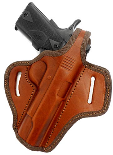 Cebeci Arms Brown Leather OWB Right Hand Thumb Break Belt Holster for COLT Kimber Ruger Taurus Springfield Browning Remington CZ 5' 1911 with or Without Rails.