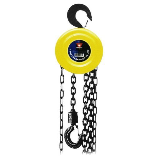 Neiko 02183A Chain Hoist with 2 Hooks, 1 Ton Capacity | Manual Hand Chain Block, 20 Foot Lift