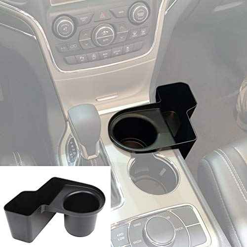 CheroCar Cup Holder Storage Box Gear Shift Insert Organizer Tray Pockets for Jeep Grand Cherokee 2011-2020, Interior Accessories, Black