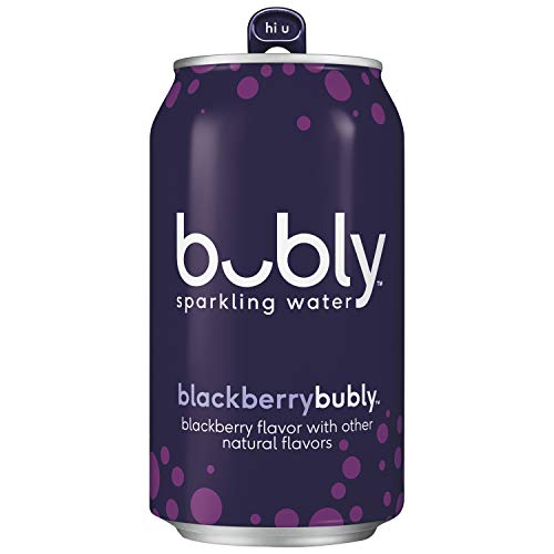 Bubly Sparkling Water, Blackberry, 12 fl oz. Cans (18 Pack)