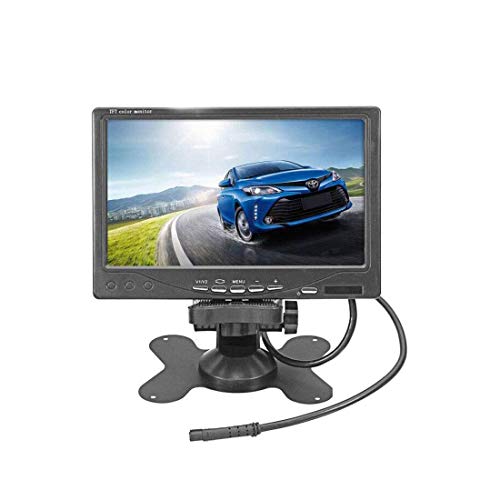 Vehicle On-Dash Backup Monitor, 7' Digital HD Car TFT LCD Color Screen Display with 2 Video Input for Rear View Camera