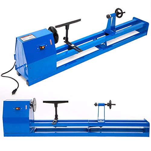 XtremepowerUS 1/2HP 4 Speed 40' inch Power Wood Turning Lathe (14' x 40') Benchtop Wood Lathe Adjustable Speed