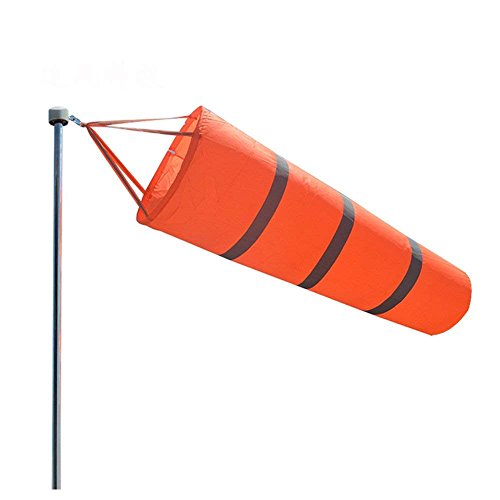 Qishi Airport Windsocks Rip-Stop Outdoor Rainbow Wind Measurement Sock Bag with Reflective Belt(30' 40' 60') (30')