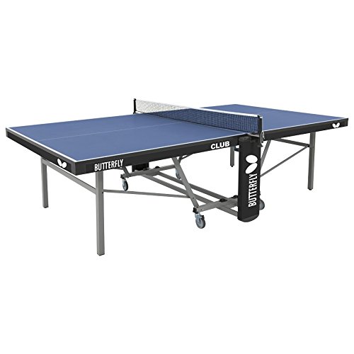 Butterfly Club 25 Table Tennis Table - 1' Top Ping Pong Table-Ping Pong Net Included-USATT Approved Foldable Table - Playback Mode Game Table for Single Player Use - High Durability Frame and Surface