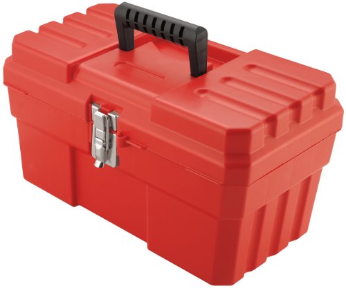 Akro-Mils 14-Inch ProBox Plastic Toolbox for Tools, Hobby or Craft Storage Toolbox with Removable Tray, Model 09514, (14-Inch x 8-Inch x 8-Inch), Red