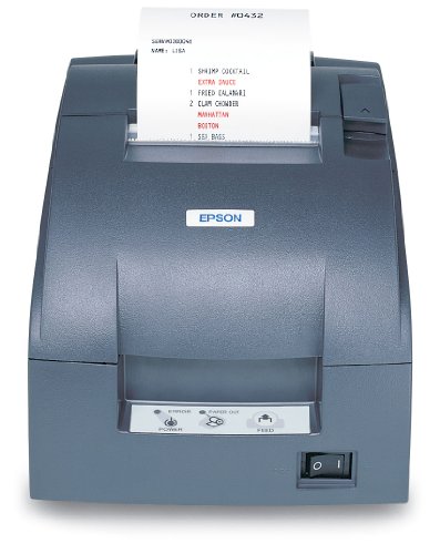 Epson C31C514667 Dot Matrix Receipt Printer TM-U220B, Ethernet, Autocutter, Power Supply Included, Dark Gray