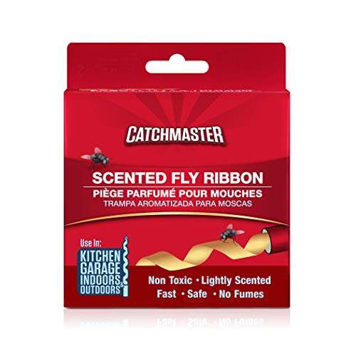 Catchmaster Sticky Fly Trap Ribbon - Indoor/Outdoor Fly Catcher Insect Killer- Pack of 20 Rolls