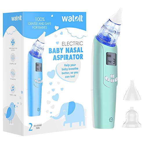 Baby Nasal Aspirator - Electric Nose Suction for Baby - Automatic Booger Sucker for Infants - Battery Powered Snot Sucker Mucus Remover for Kids Toddlers (Green)