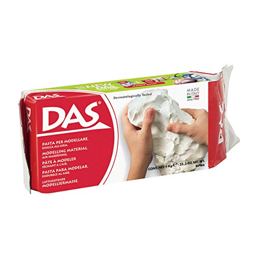 DAS Air-Hardening Modeling Clay, 2.2 Lb. Block, White Color (387500)