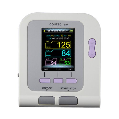 Contec08A Digital Upper Arm Blood Pressure Monitor, Pulse Rate & SpO2 Meter - One Machine, Multiple Functions