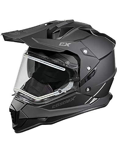 Castle X Mode Dual-Sport SV Electric Snowmobile Helmet (XLG, Matte Black)