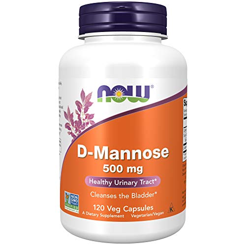NOW Foods Supplements, D-Mannose 500 mg, Non-GMO Project Verified, Healthy Urinary Tract, 120 Veg Capsules