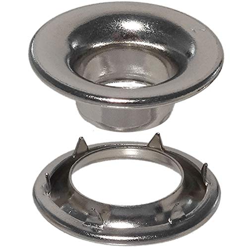 Stimpson Rolled Rim Grommet and Spur Washer Marine Grade Stainless Durable, Reliable, Heavy-Duty #2 Set (100 Pieces of Each)