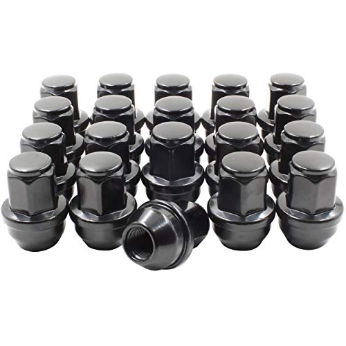 Wheel Accessories Parts 24 Black M14x1.5 OEM Factory Style Replacement Ford Lug Nuts 1 Piece Construction Compatible with OEM Wheels Only (Black)