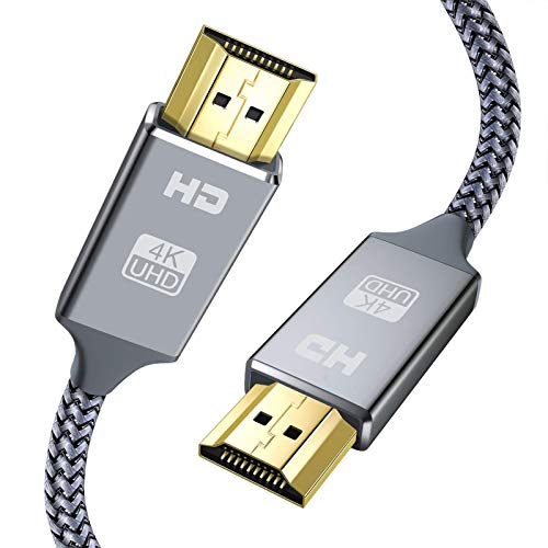 4K HDMI Cable 6.6 ft,Capshi High Speed 18Gbps HDMI 2.0 Cable,4K, 3D, 2160P, 1080P, Ethernet - 28AWG Braided HDMI Cord - Audio Return(ARC) Compatible UHD TV, Blu-ray, PS4, PS3, PC