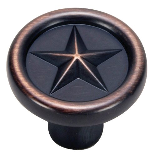 Hardware House 64-4286 Texas Star Style Cabinet Knob, Classic Bronze