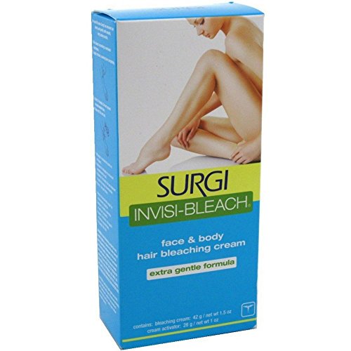 Surgi Invisi-Bleach Face & Body Hair Bleaching Cream 1.5 oz ( Pack of 3)