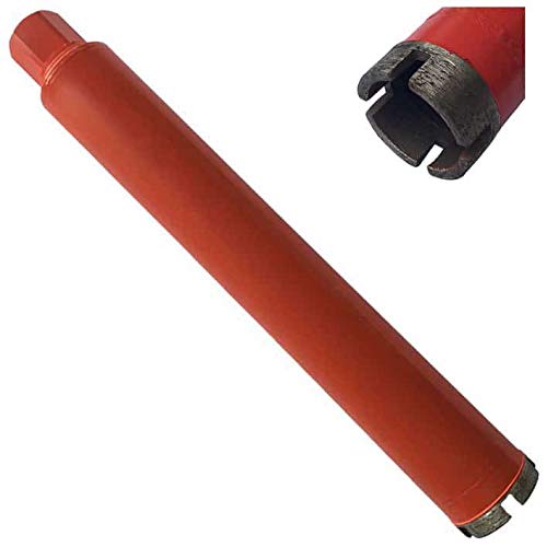 Wet Drill Core Bits for Hard Concrete, Granite, Brick, and Block - 3' Diameter 1-1/4'-7 Threaded #30/40 Diamond Grits