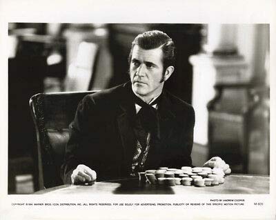 Mel Gibson Original 1994 8x10 Publicity Portrait Photo as Maverick at Card Table