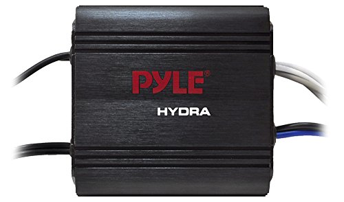 Pyle 2-Channel Marine Amplifier Receiver - Waterproof and Weatherproof Audio Subwoofer for Boat Stereo Speaker & Other Watercraft - 400 Watt Power, Wired RCA, AUX and MP3 Audio Input Cable