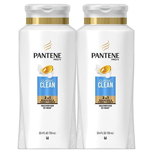 Pantene, Shampoo and Conditioner 2 in 1, Pro-V Classic Clean, 25.4 Fl Oz, Pack of 2