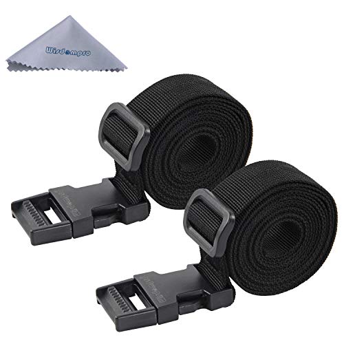 Wisdompro Luggage Strap, 2-Pack of Backpack Accessory Straps - Utility Strap for Outdoor Sports, Backpacking, Sleeping Bag Compression, Bundling, with MOLLE Gear Quick Release Buckle - 68 inches