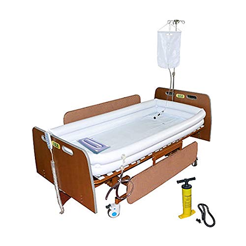 Inflatable Shower Bathtub System with Water Bag for Disabled, Elderly, Bath in Bed Assistive aid for Full Body Bathing