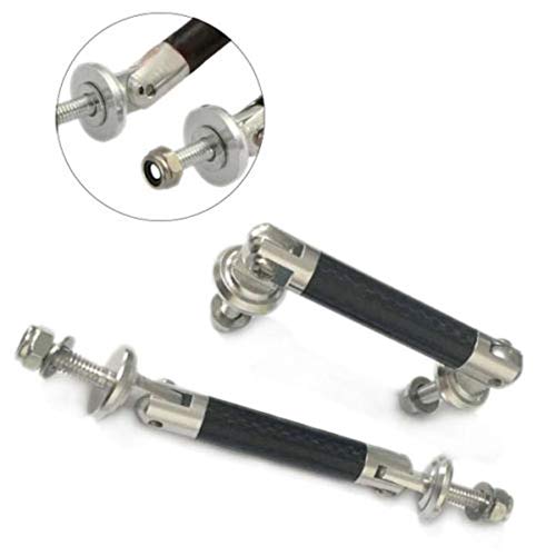 Pair 45mm completely adjustable Carbon Fiber Front Splitter Lip Spoiler Support Rod Strut Tie Bar