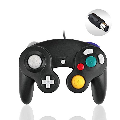 Reiso 1 Pack NGC Controller Classic Wired Controller for Wii Gamecube (Black)