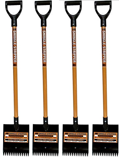 Shingle Stripper (4 Pack) by MBI Tools - Roof Tear Off, Shingle and Nail Removal Tool