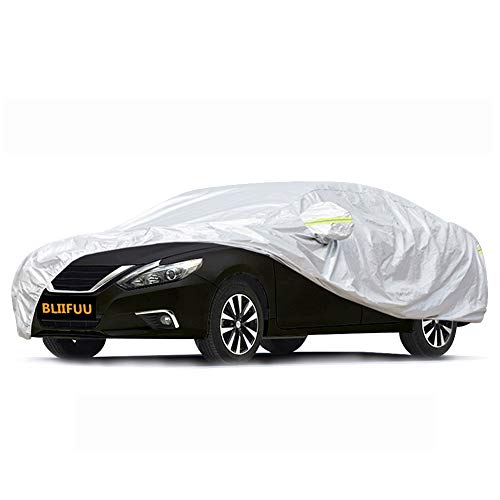 Bliifuu Sedan Car Cover Waterproof/Windproof/Snowproof/Sun UV Protection for Outdoor Indoor, Breathable Full Car Cover Fit Sedan 197' L x 70' W x 59' H