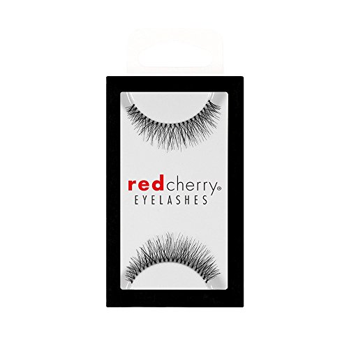 Red Cherry False Eyelashes #747S, Black (Pack of 6)