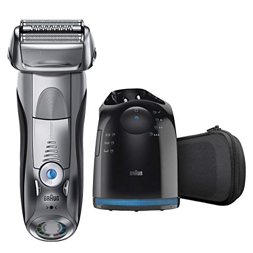 Braun Electric Razor for Men, Series 7 790cc Electric Shaver with Precision Trimmer, Rechargeable, Wet & Dry Foil Shaver, Clean & Charge Station and Travel Case